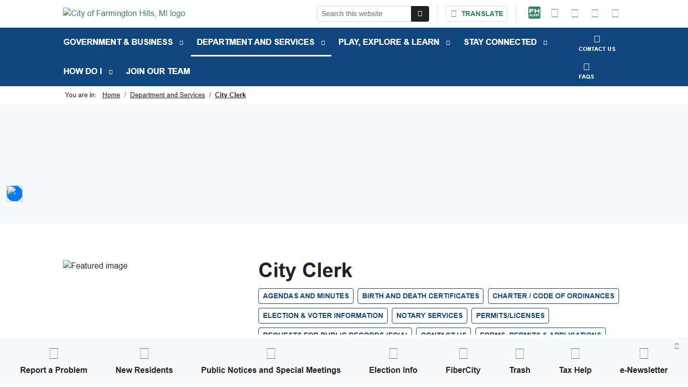 City Clerk - City of Farmington Hills, MI