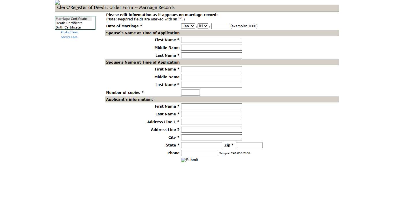 Vital Statistics Application
